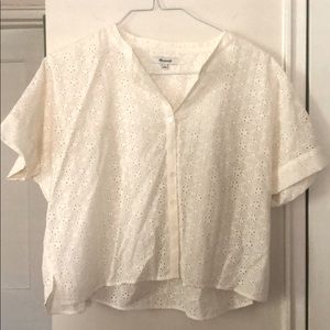 White Madewell eyelet top